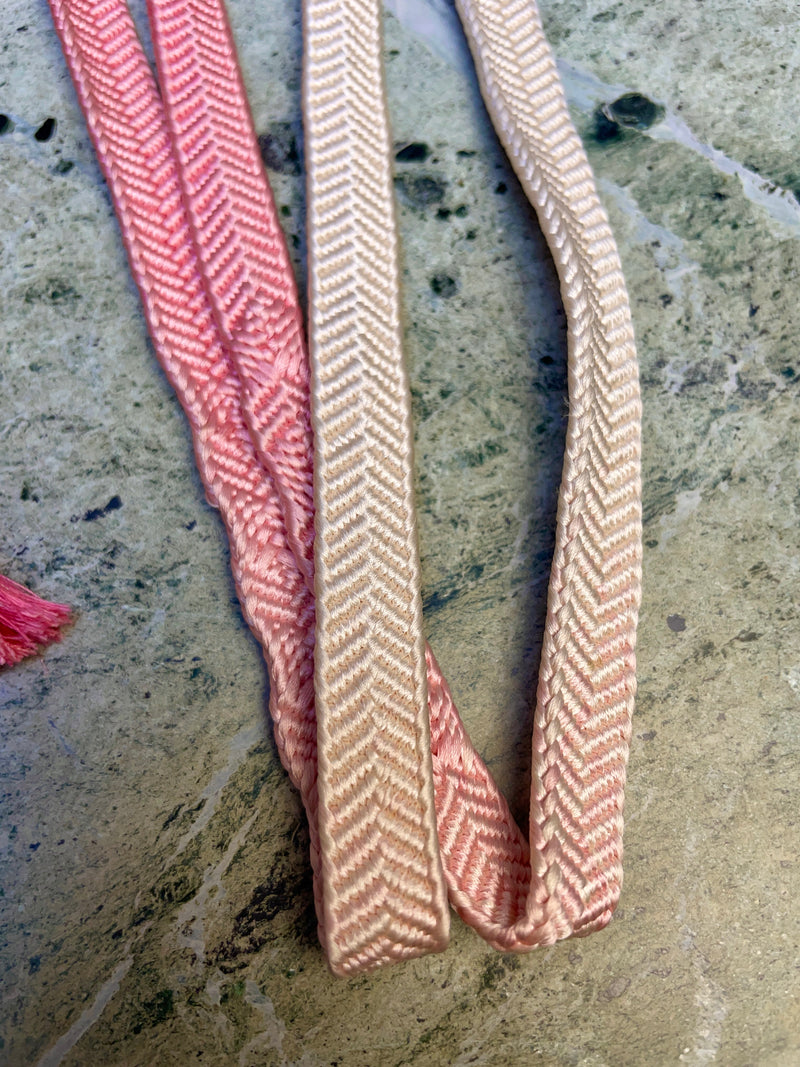 Obijime Flat Pink and White Ombre