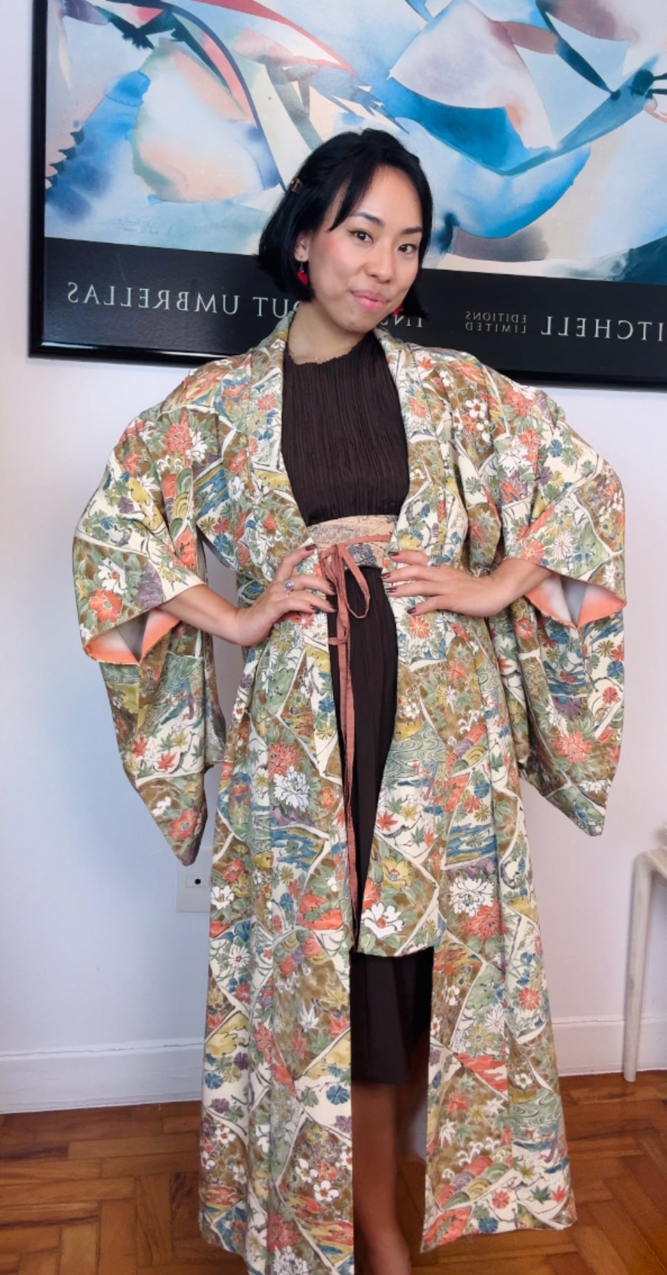 Kimono Primavera Drawings Japanese Flowers
