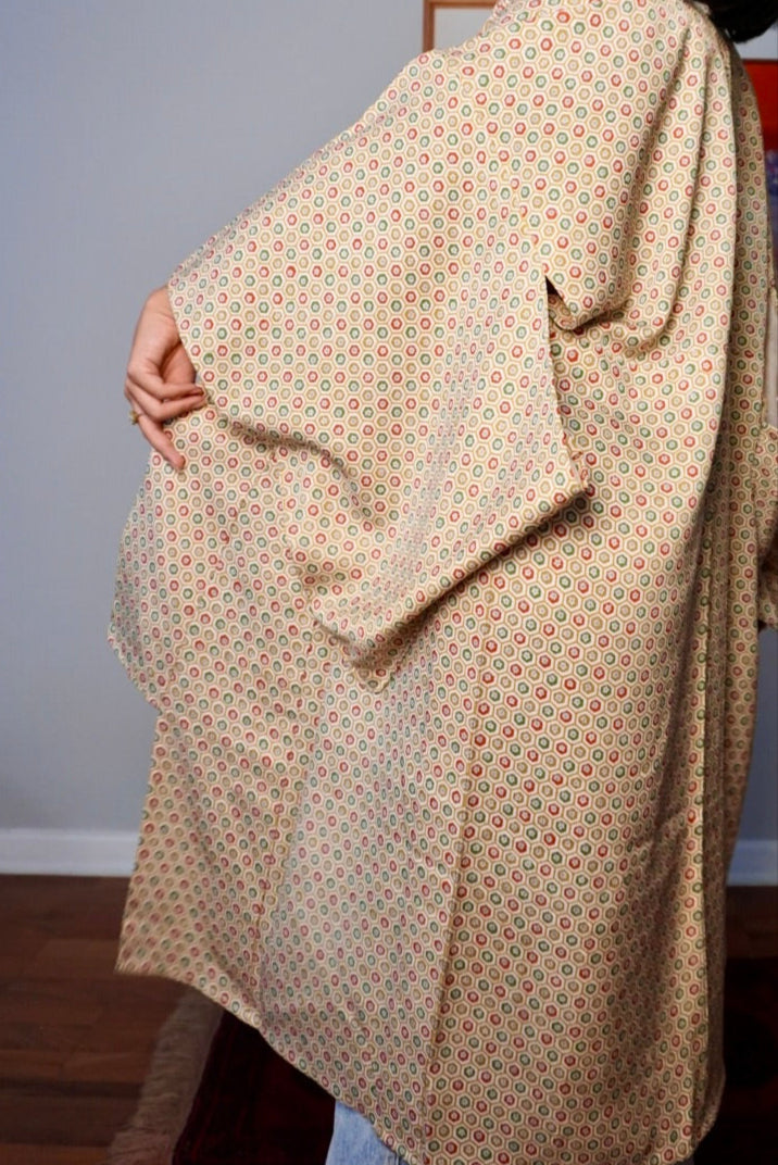 Kimono One Layer Flower Insignias in Silk