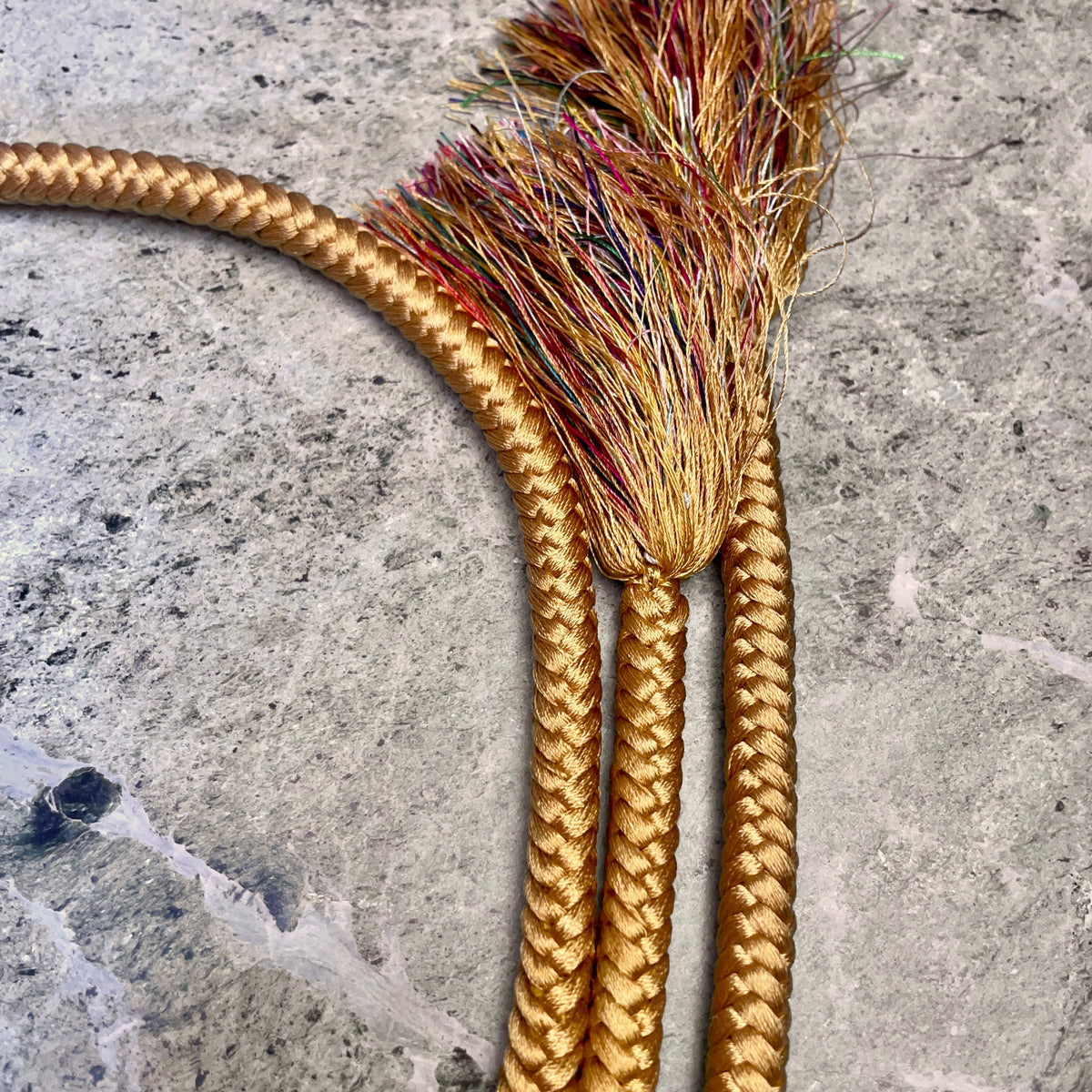 Obijime Belt Round Gold with Details in Silk