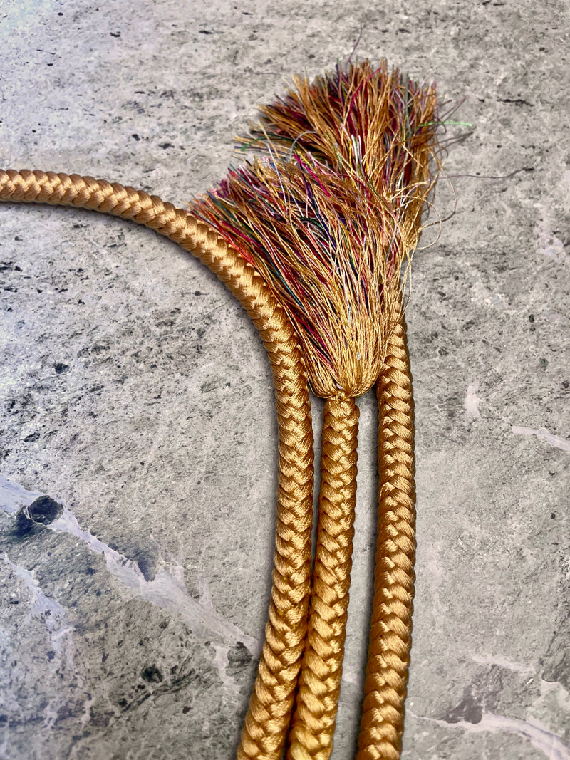 Obijime Belt Round Gold with Details in Silk