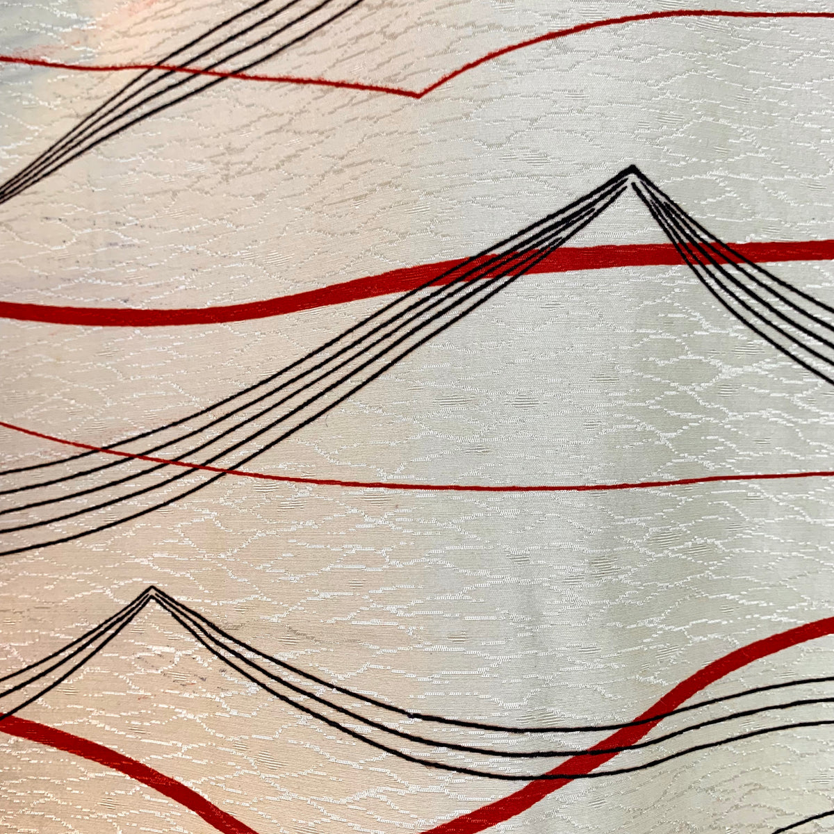 Haori Modern Art in Pale Yellow Silk