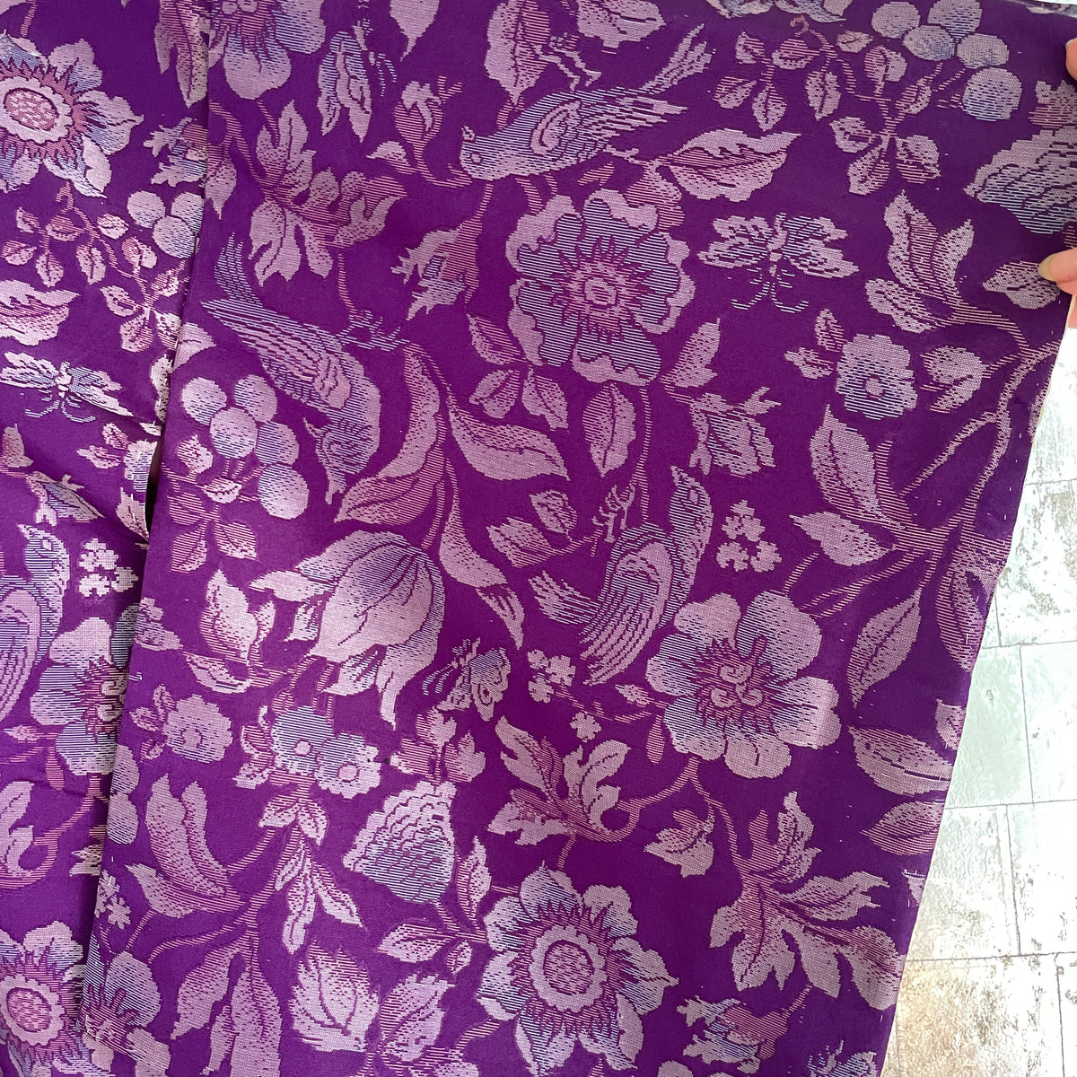 Kimono Vintage Purple with Embroidery