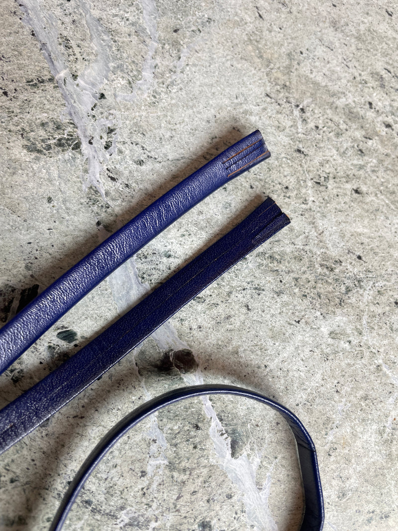 Obijime Leather in Blue and Orange