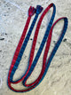Obijime Belt Flat Red and Blue in Silk