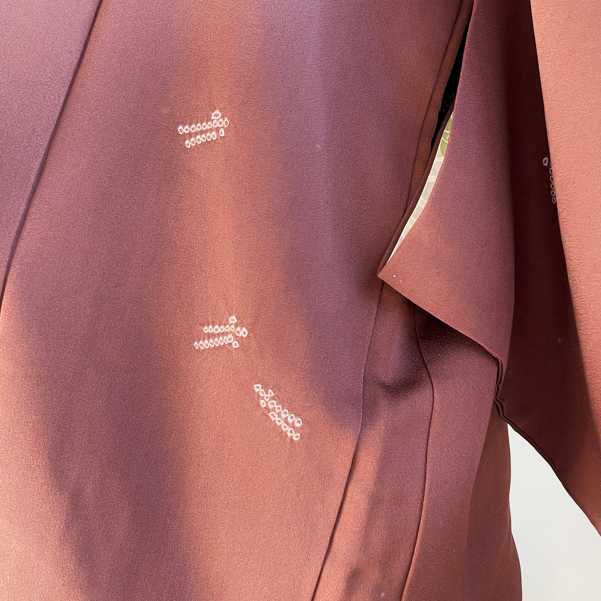 Haori Brown with Shibori Details in Silk