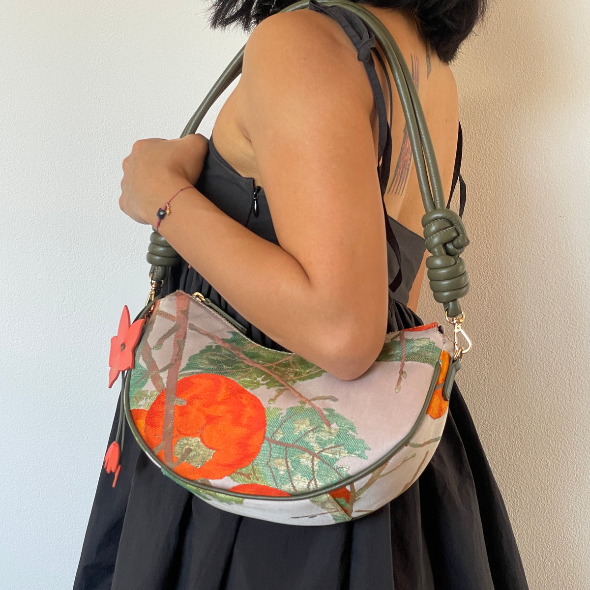 AIKO BAG Persimmon Caqui from Japanese Obi sash