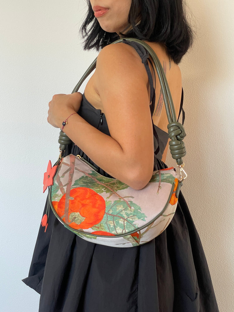 AIKO BAG Persimmon Caqui from Japanese Obi sash