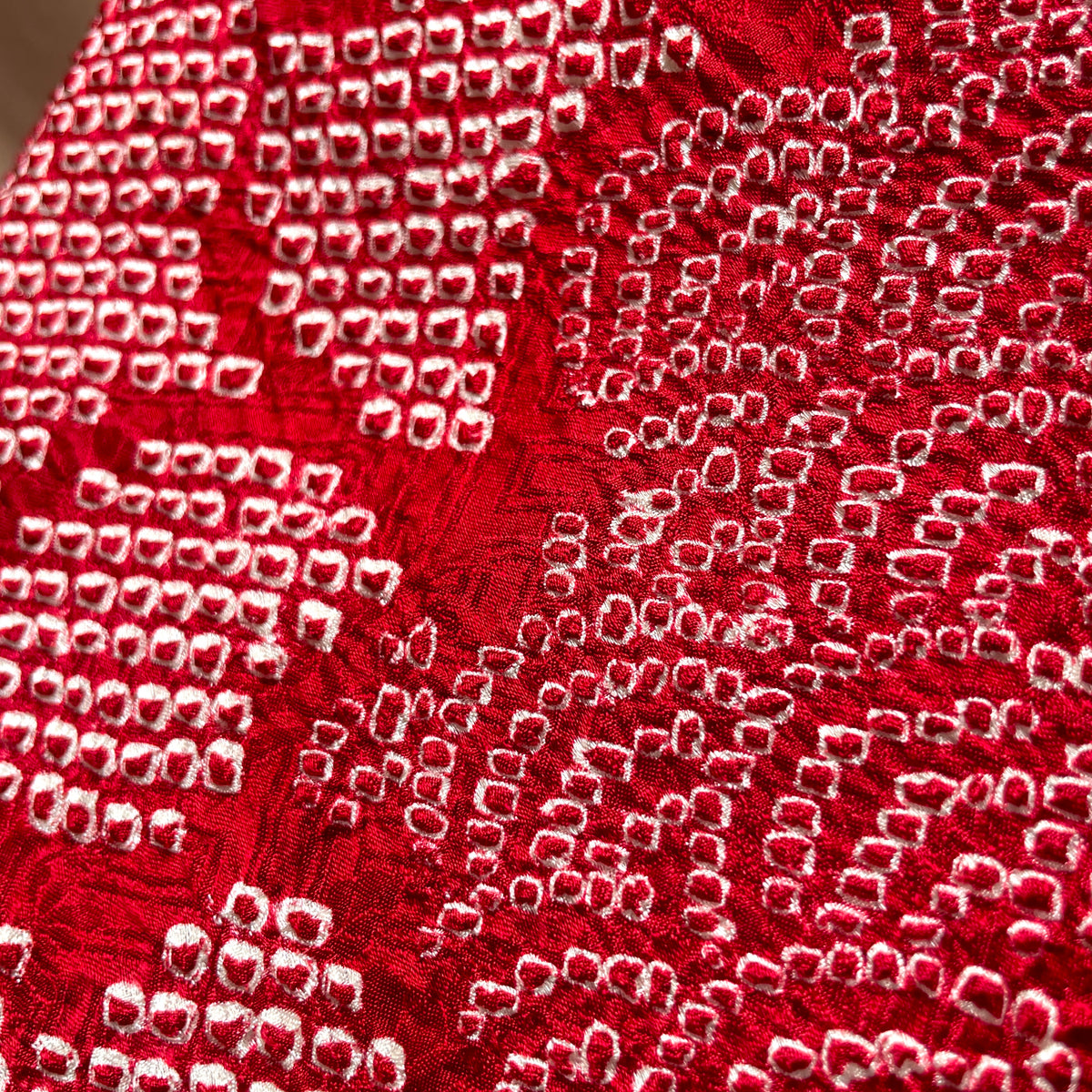 Haori Jacket Shibori Technique Dark Red in Silk