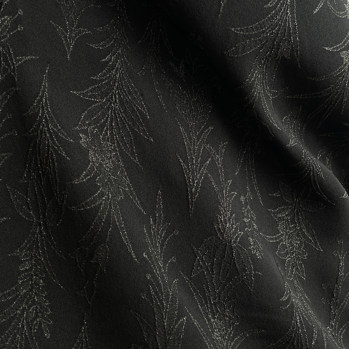 Haori Black with Black Metallic Embroidery in Silk