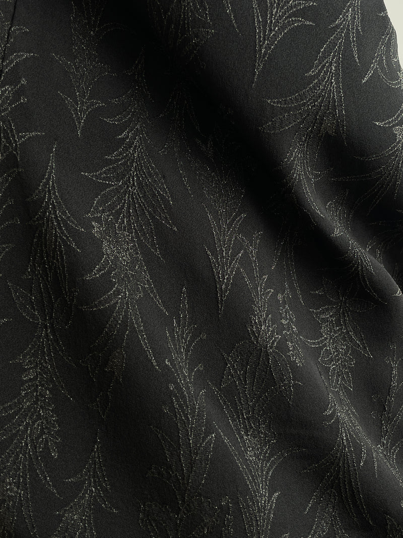 Haori Black with Black Metallic Embroidery in Silk