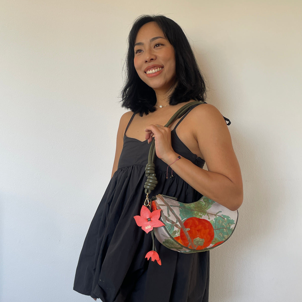 AIKO BAG Persimmon Caqui from Japanese Obi sash