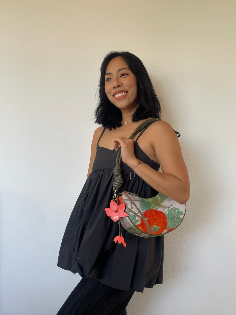 AIKO BAG Persimmon Caqui from Japanese Obi sash