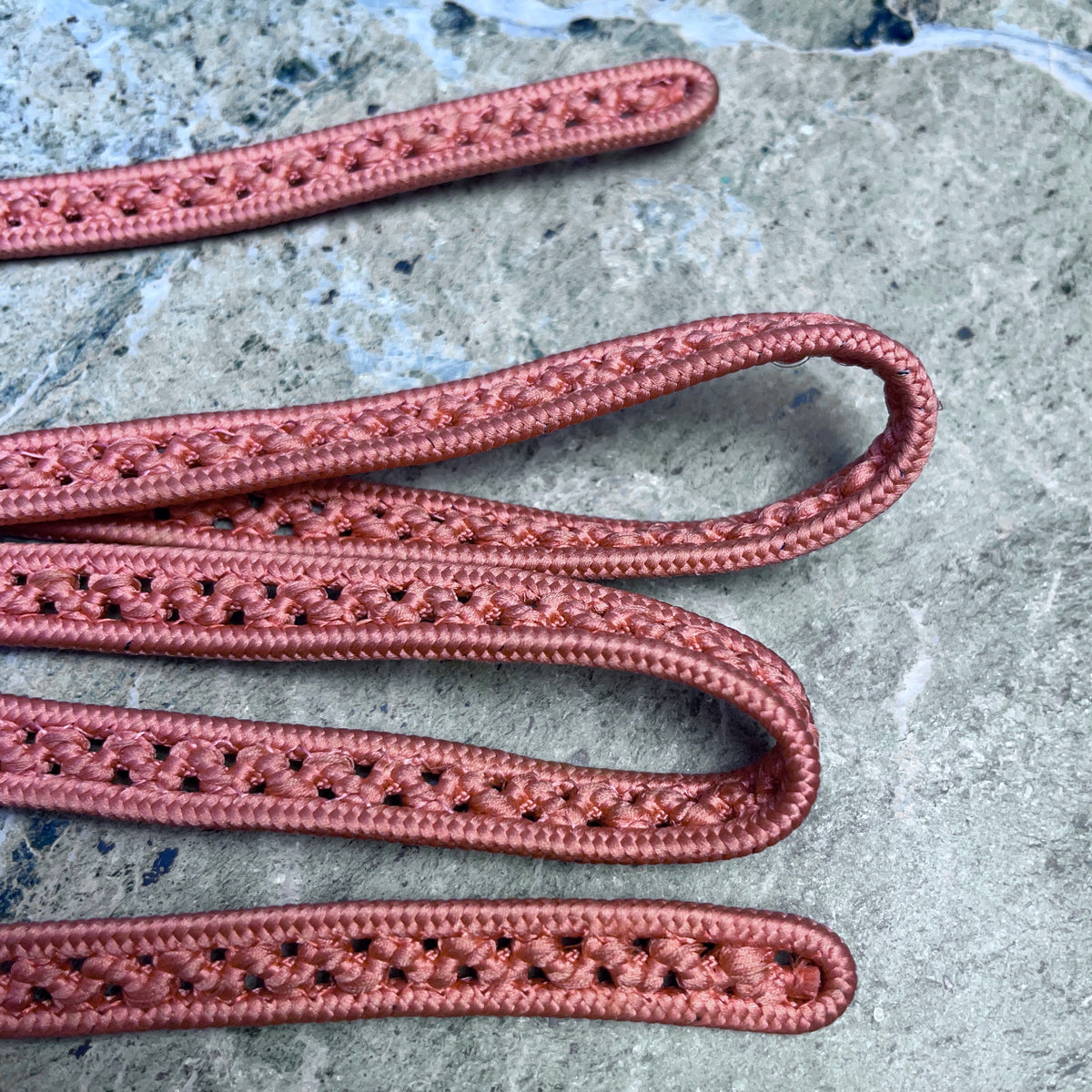 Obijime Belt Flat Braided in Mauve Pink Silk
