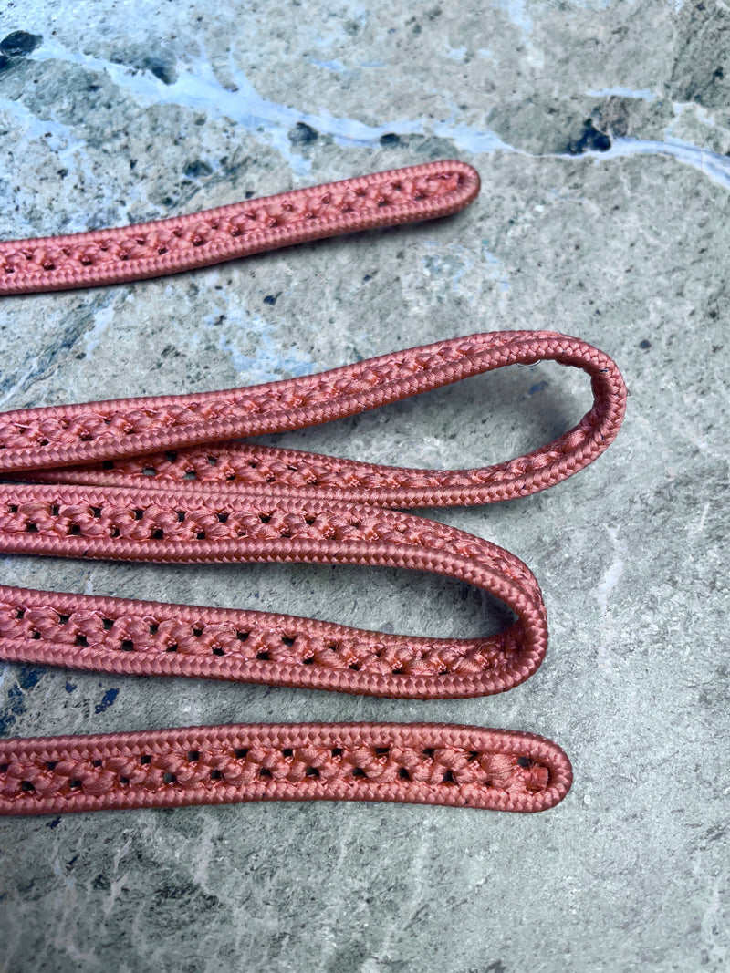 Obijime Belt Flat Braided in Mauve Pink Silk