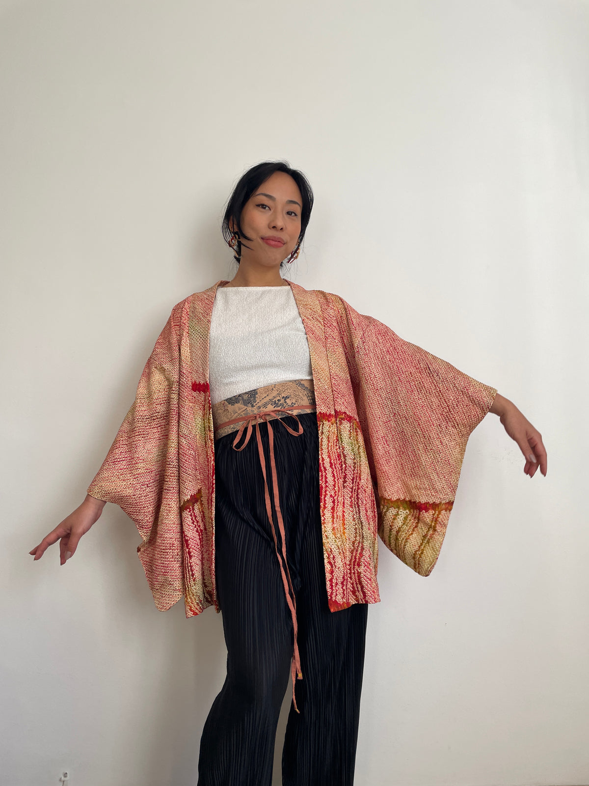 Haori Shibori Crayon in Silk