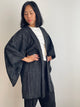 Haori Black with Black Metallic Embroidery in Silk