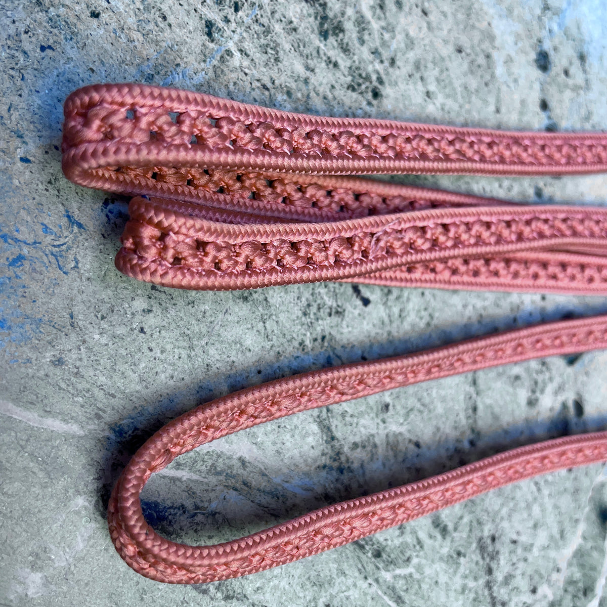 Obijime Belt Flat Braided in Mauve Pink Silk