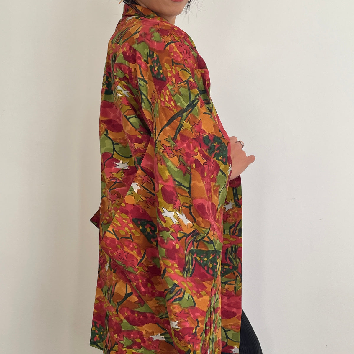Haori Painted Red Autumn Momiji