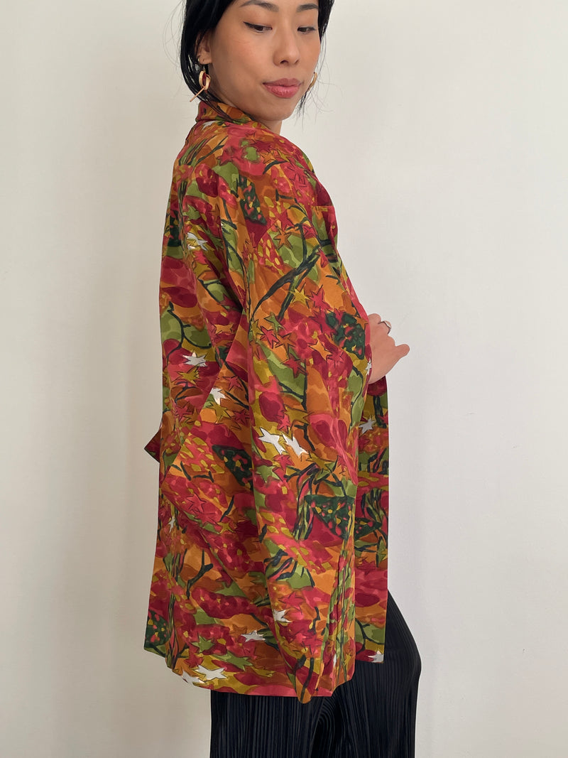 Haori Painted Red Autumn Momiji
