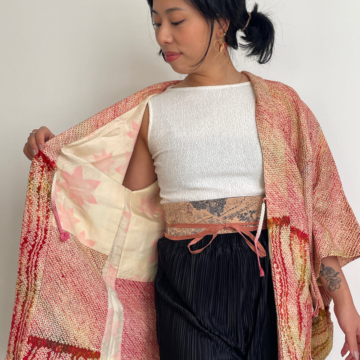 Haori Shibori Crayon in Silk