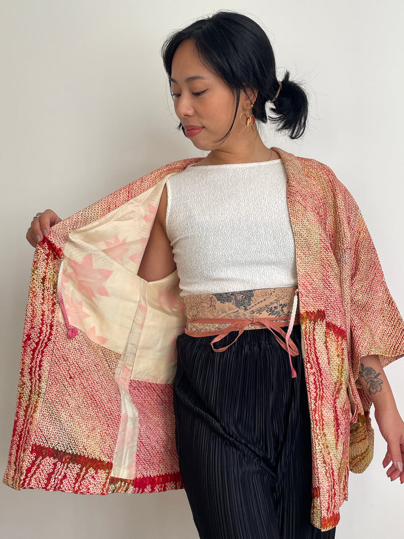 Haori Shibori Crayon in Silk