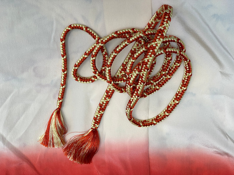 Obijime Flat Braided Orange and Yellow