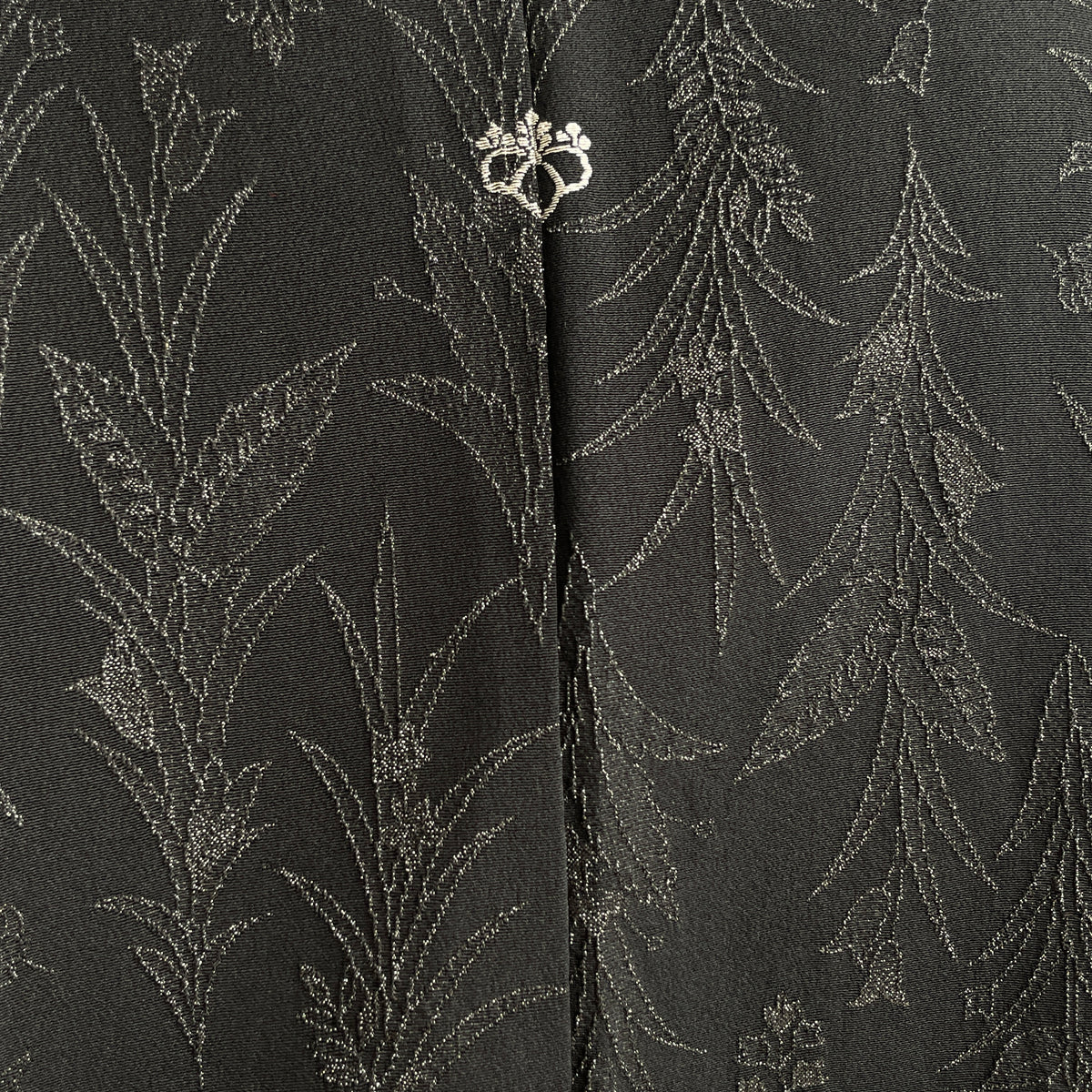 Haori Black with Black Metallic Embroidery in Silk
