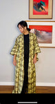 Kimono Tsumugi Green Geometric