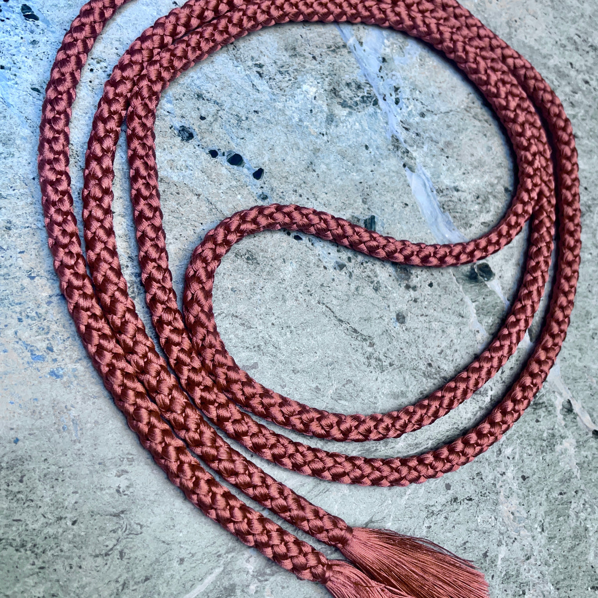 Obijime Belt Round in Red Clay Silk