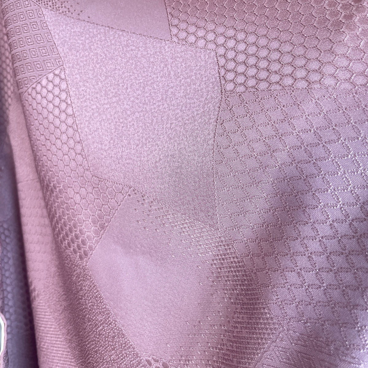 Haori Lavander Lilac with Geometric Patterns in Silk