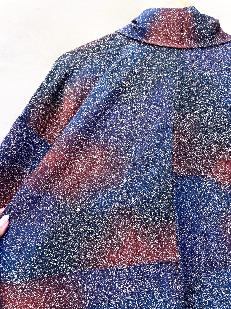 Kimono Dark Blue and Brown Universe