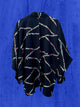 Haori Jacket Black with Colorful Shibori Technique Patterns in Silk