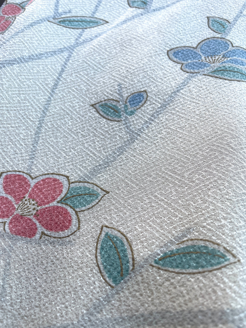 Kimono White with Kawaii Flowers