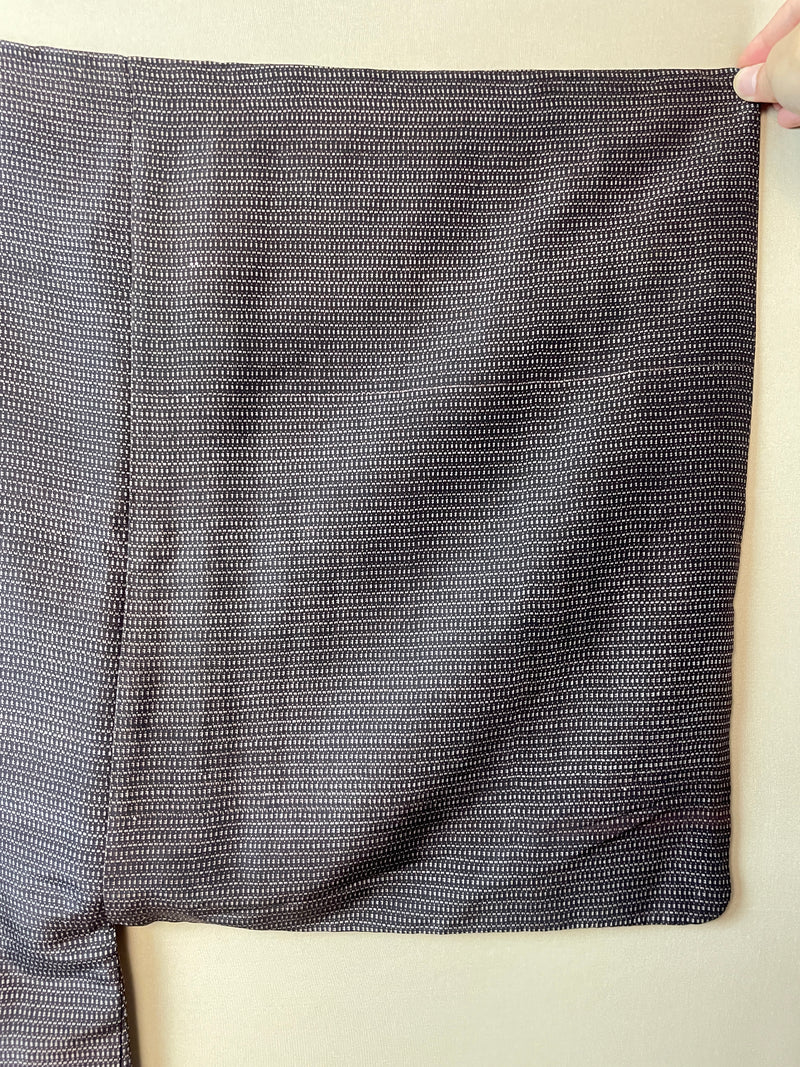 Haori Mens Deep Brown with Waves Interior