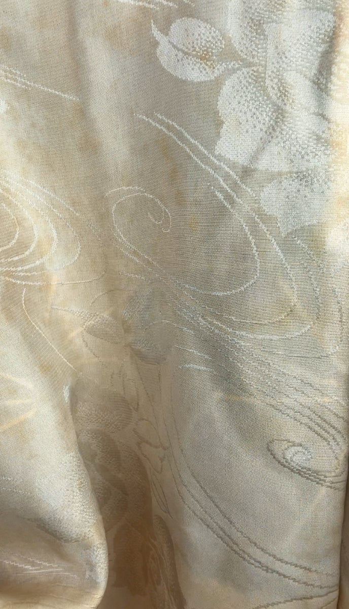 Haori Caramel Asahona Pattern with Textured SIlk