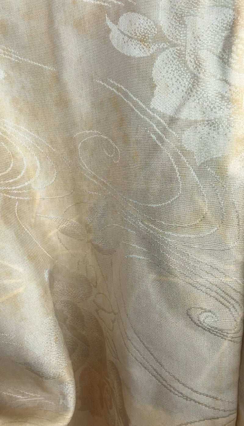 Haori Caramel Asahona Pattern with Textured SIlk