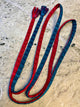 Obijime Belt Flat Red and Blue in Silk