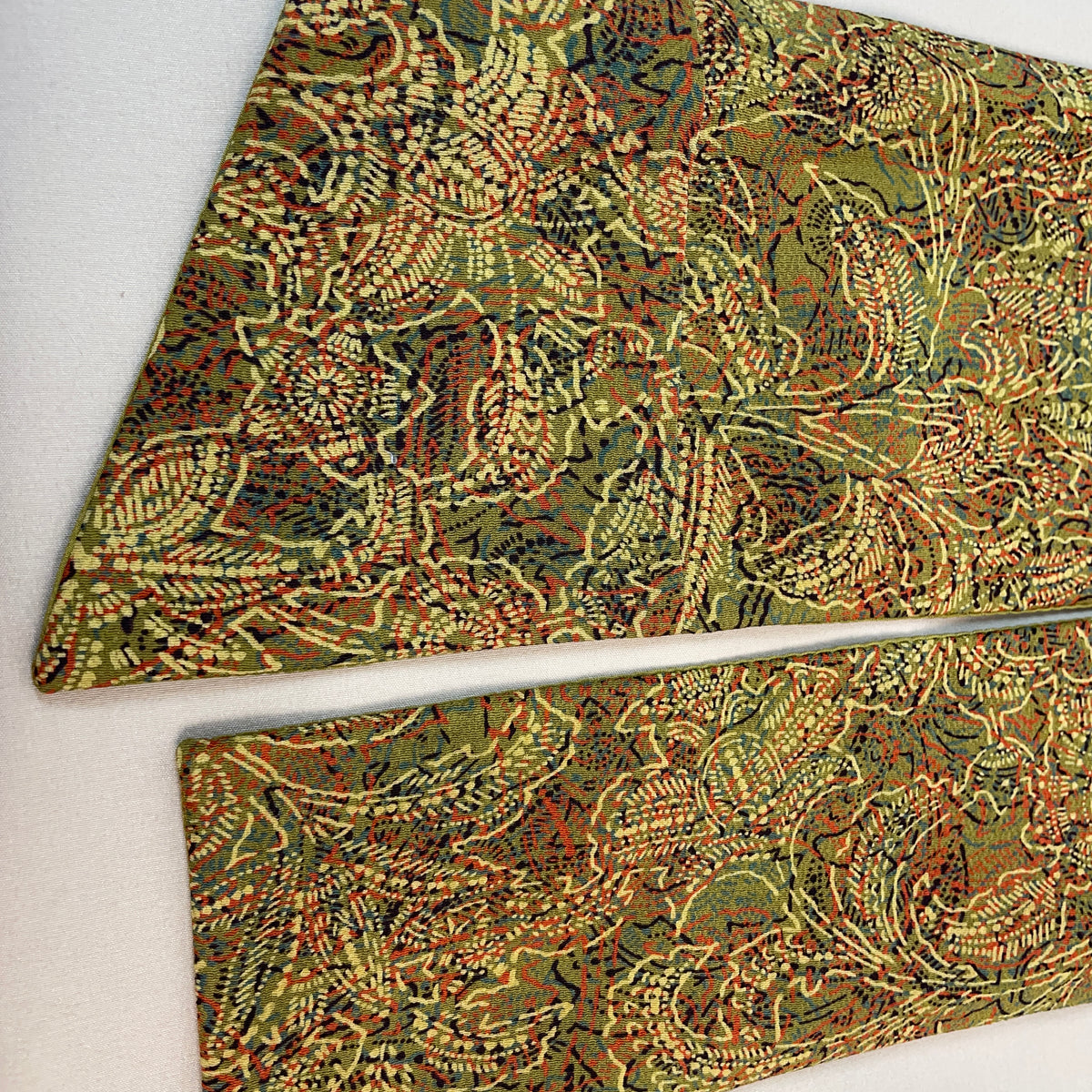 Asymmetrical Belt Made from Kimono Silk Fabric Green