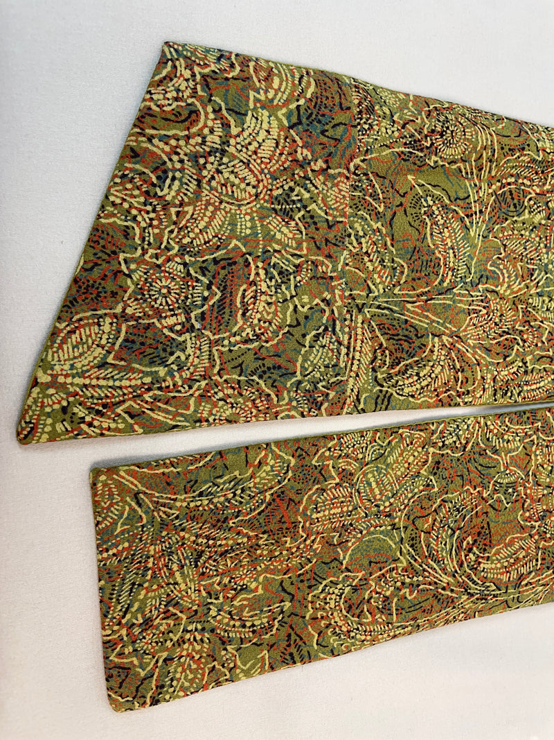 Asymmetrical Belt Made from Kimono Silk Fabric Green