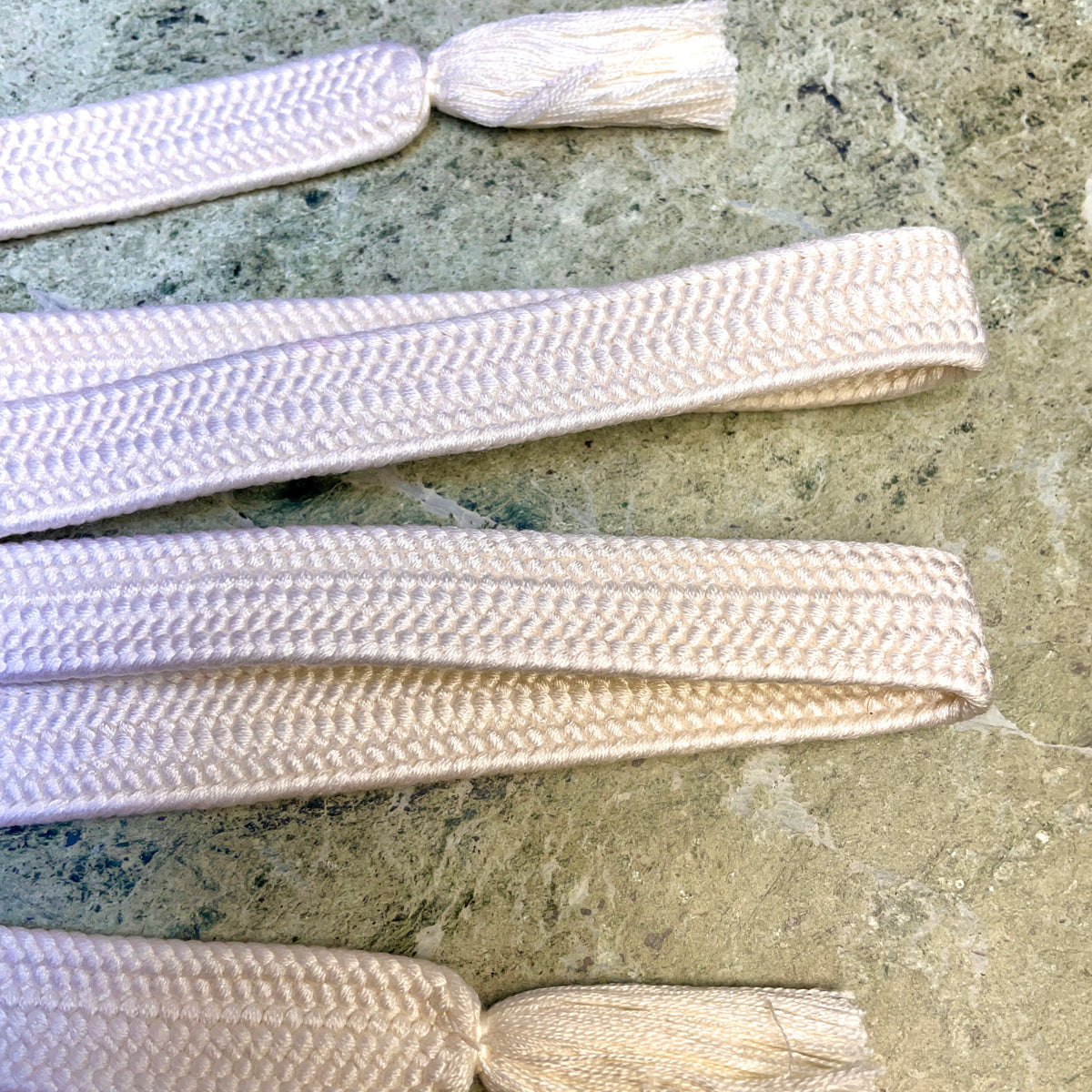 Obijime Belt Flat White in Silk