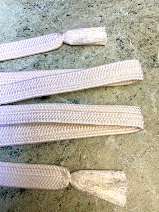 Obijime Belt Flat White in Silk