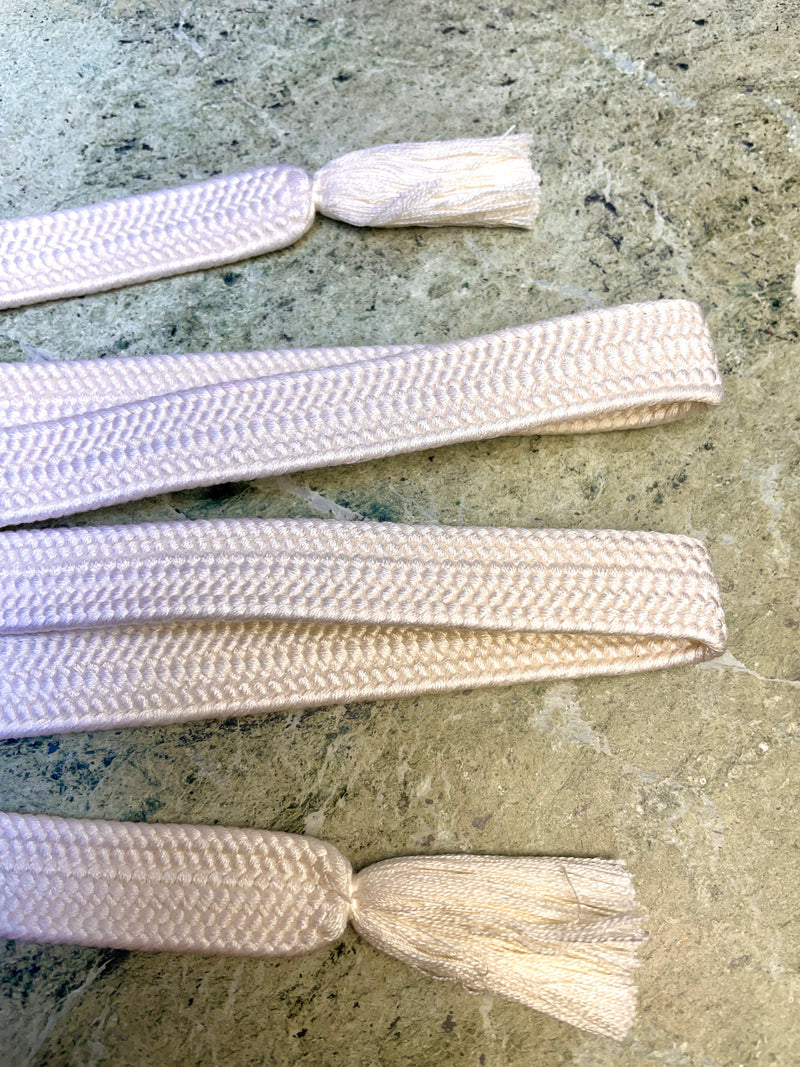 Obijime Belt Flat White in Silk