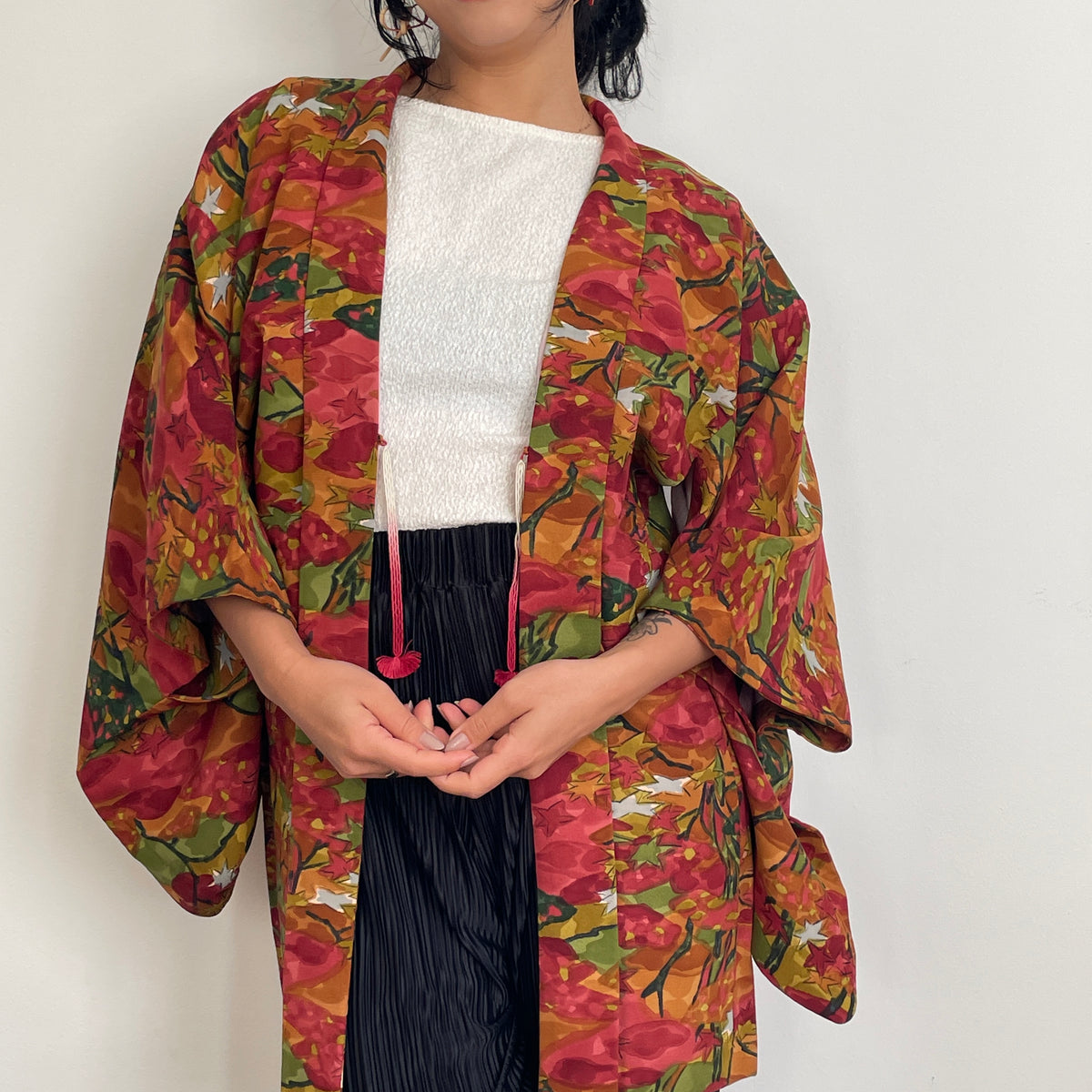 Haori Painted Red Autumn Momiji