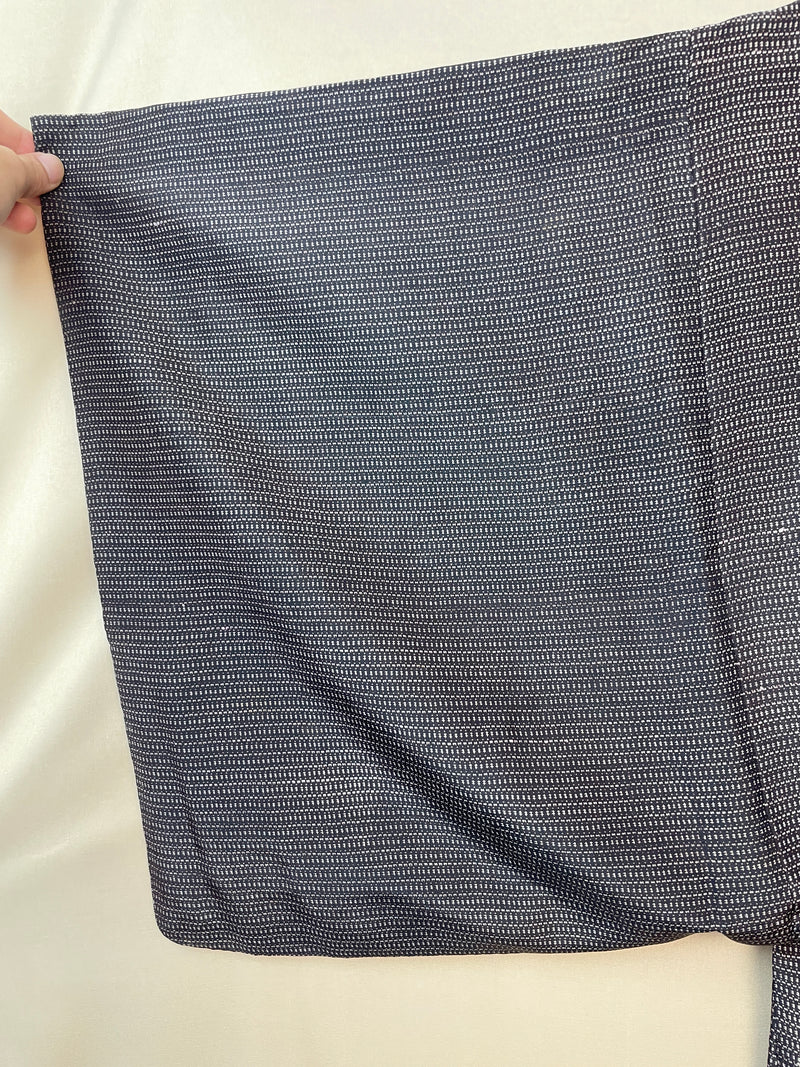 Haori Mens Deep Brown with Waves Interior