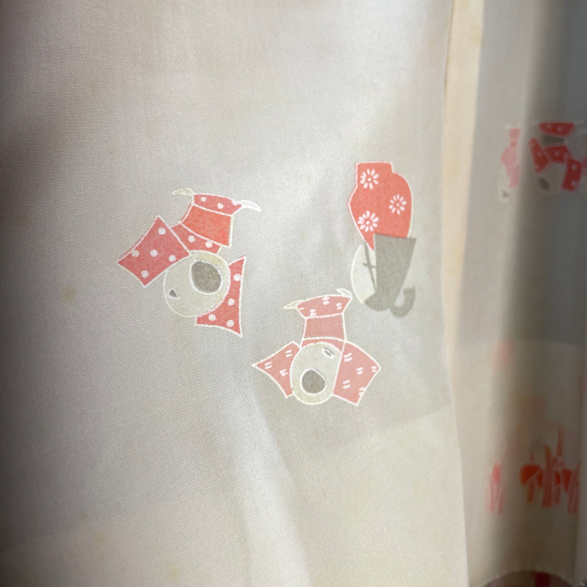 Haori Light blue Button flowers