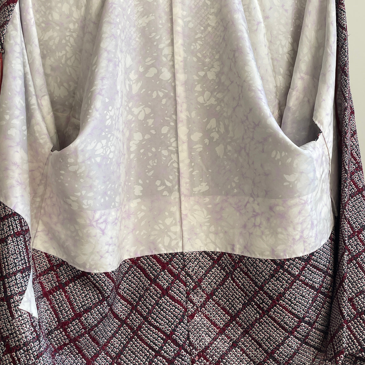 Haori in Shibori Technique Purple Silk