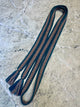 Obijime Flat Dark Teal Green and Grey in Silk