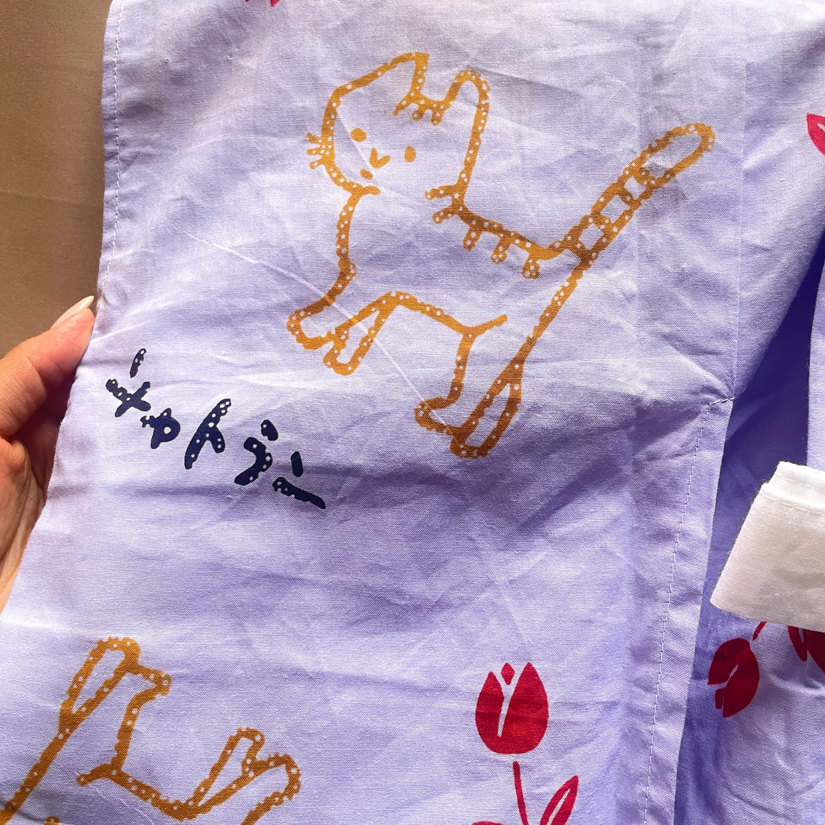 Kids Yukata in Purple Cotton