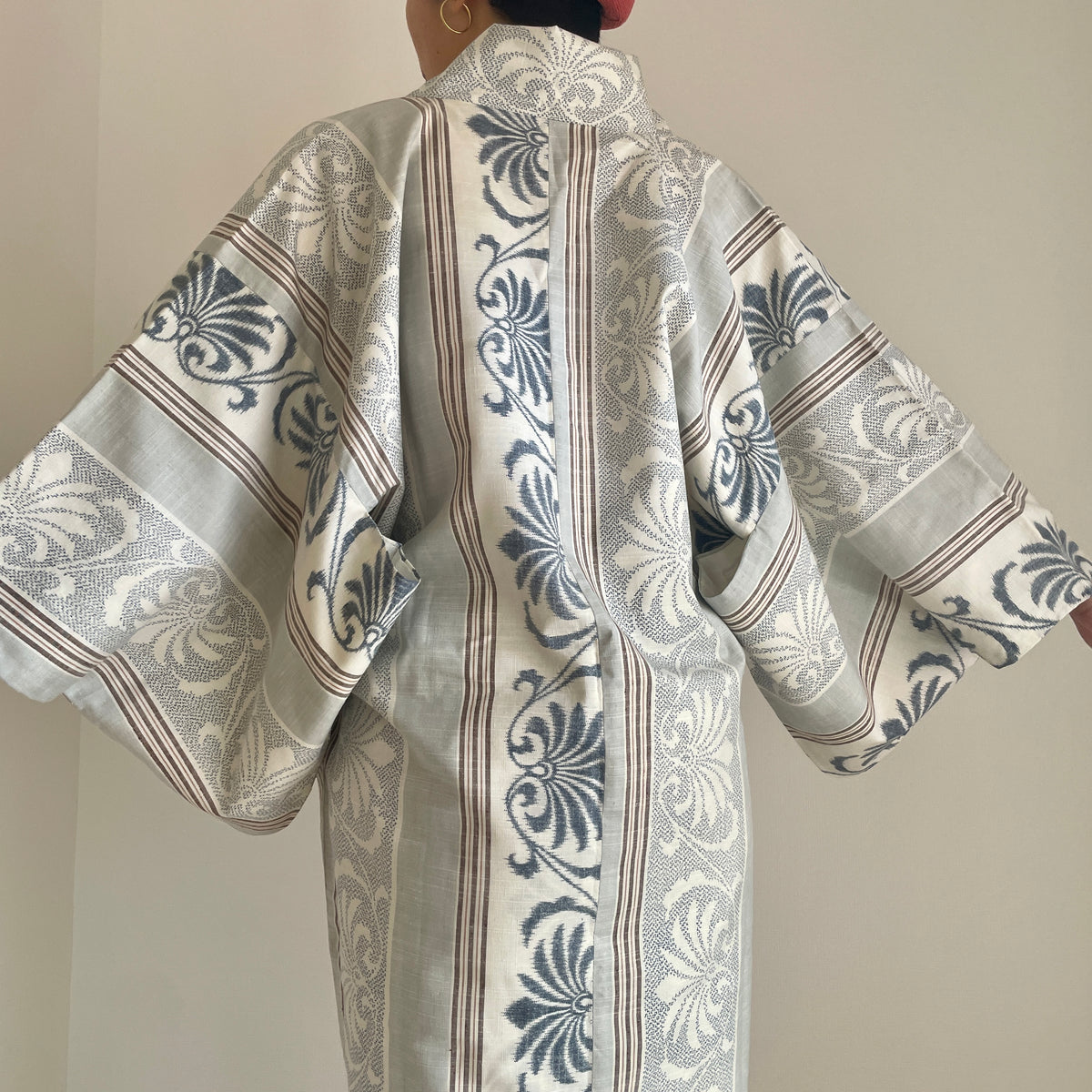 Haori Envelope Porcelain Blue Grey in Tsumugi Silk